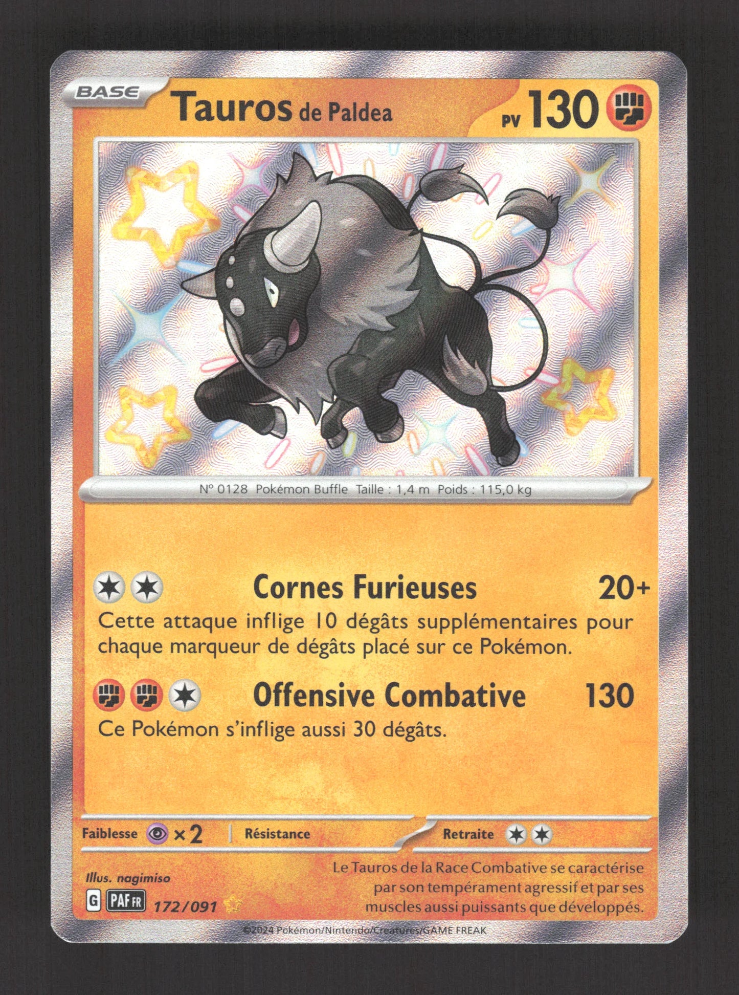 172/091 Tauros SHINY - Destinées de Paldea