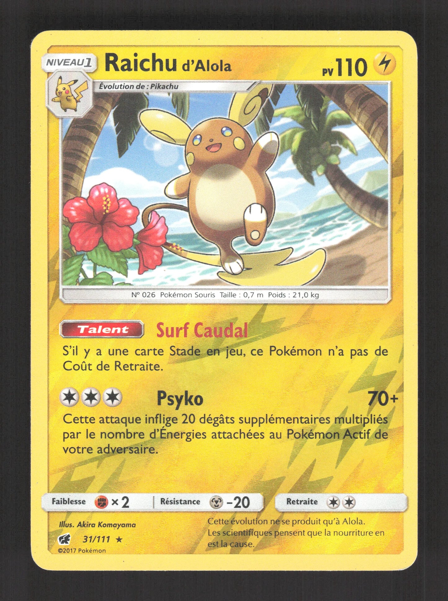 31/111 Raichu REVERSE - Invasion Carmin