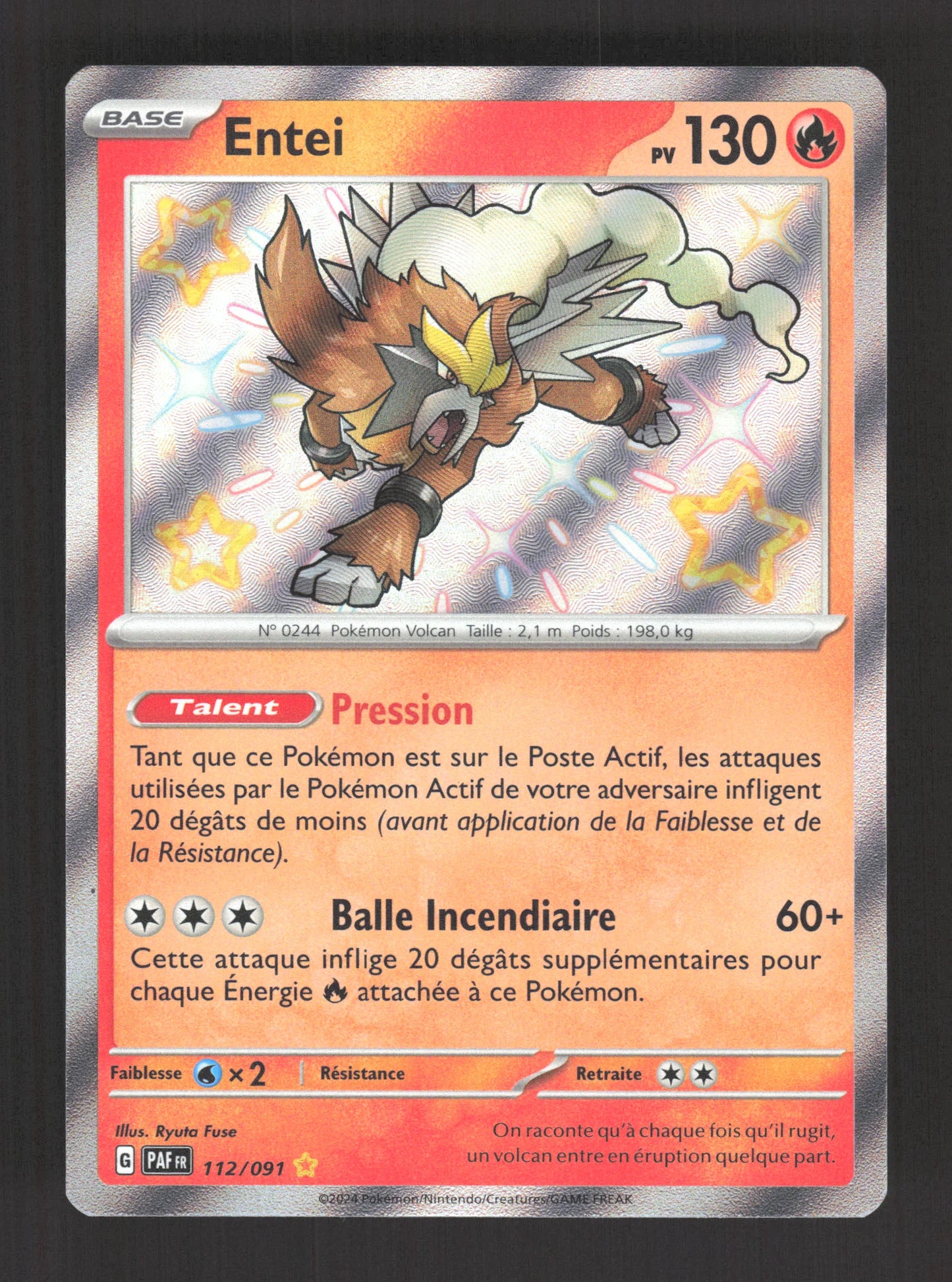 112/091 Entei SHINY - Destinées de Paldea