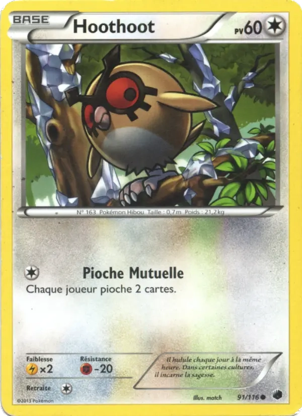 91/116 Hoothoot REVERSE - Glaciation Plasma