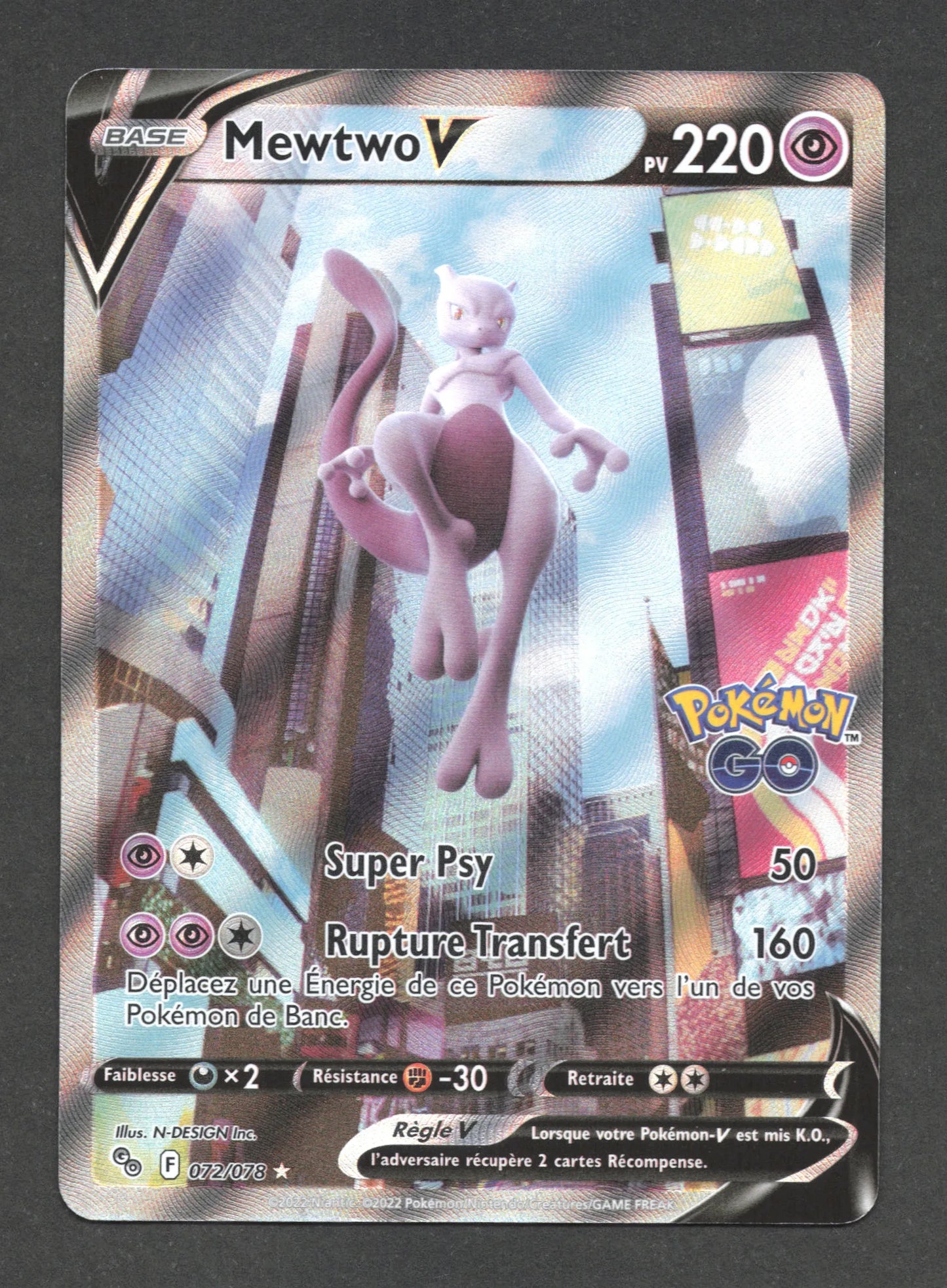 072/078 Mewtwo V - Pokémon GO