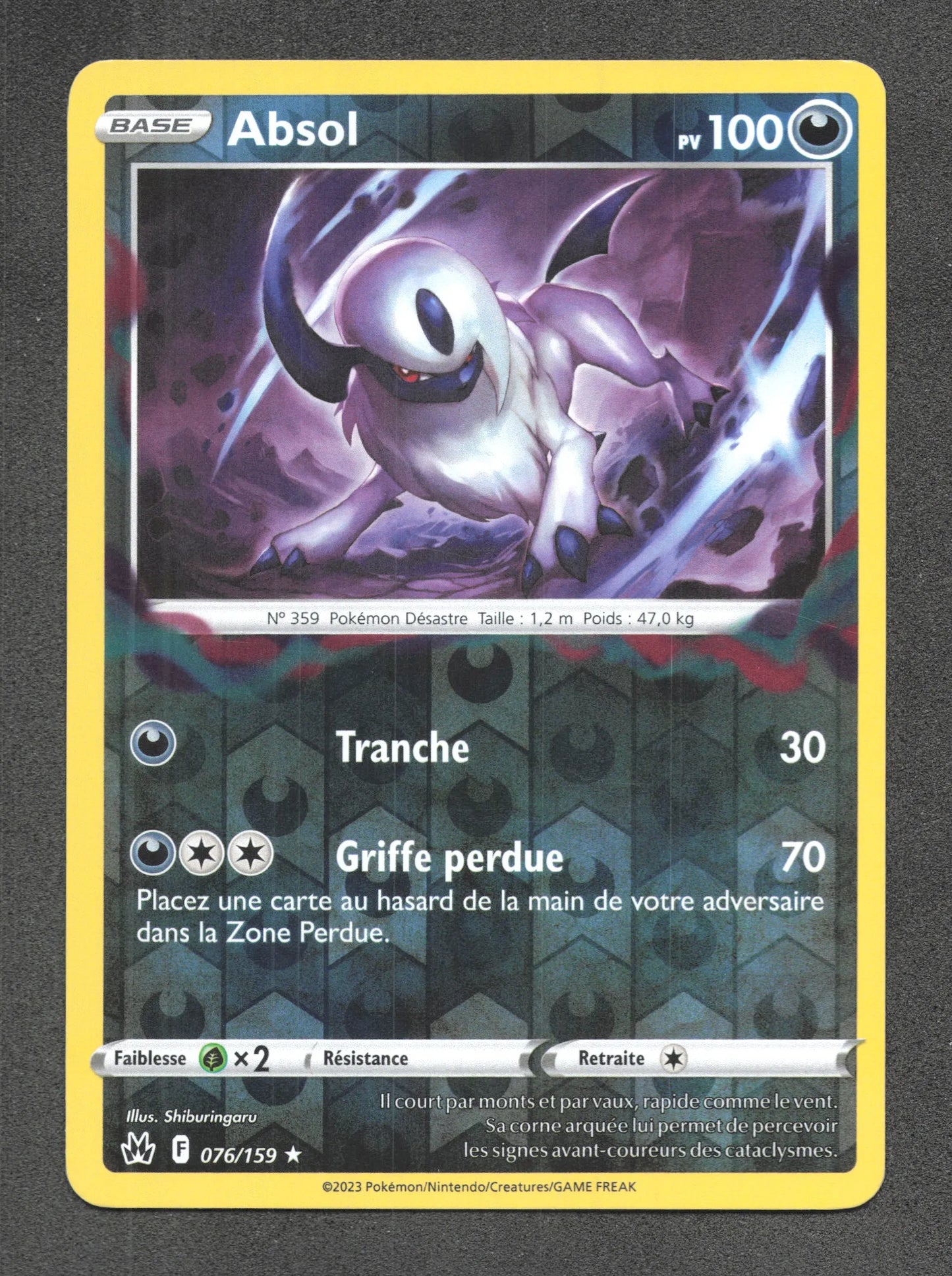 076/159 Absol REVERSE - Zénith Suprême