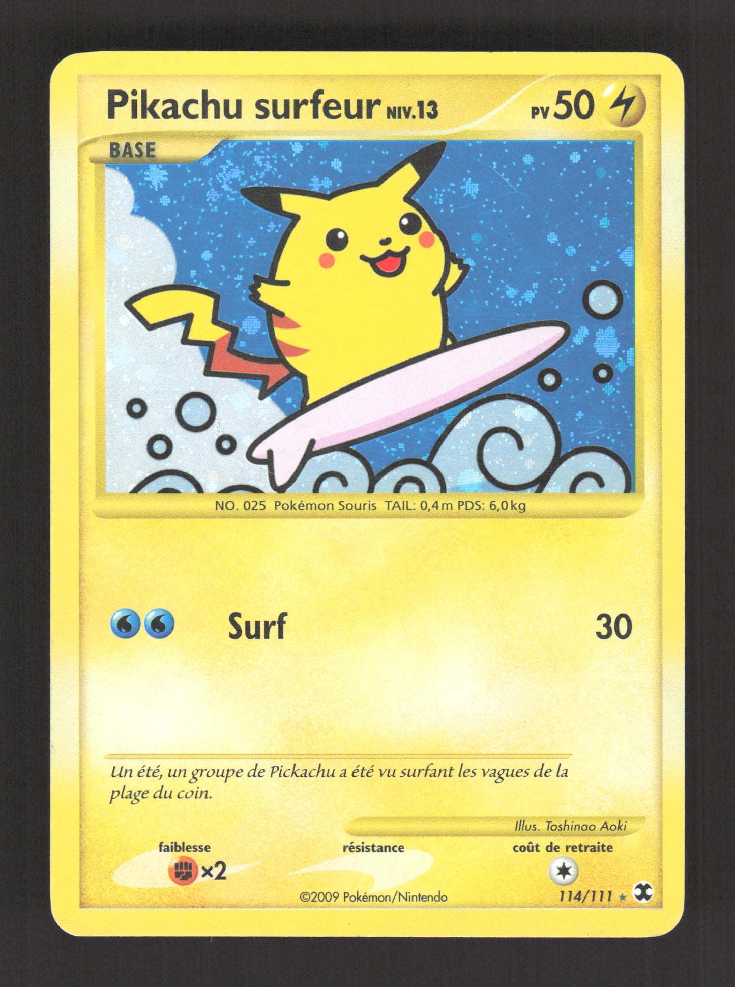 114/111 Pikachu Surfeur HOLO - Rivaux Émergeants