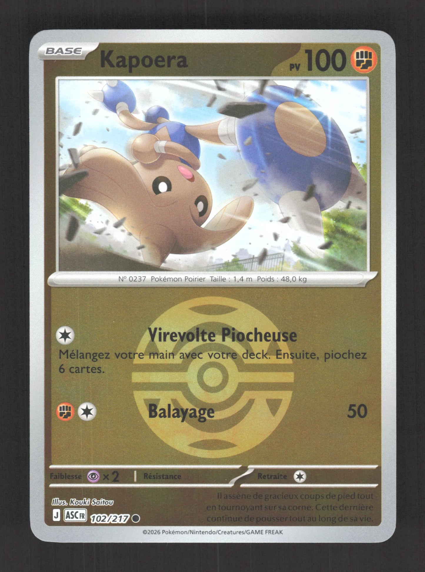 102/217 Kapoera POKEBALL - Héros Transcendants