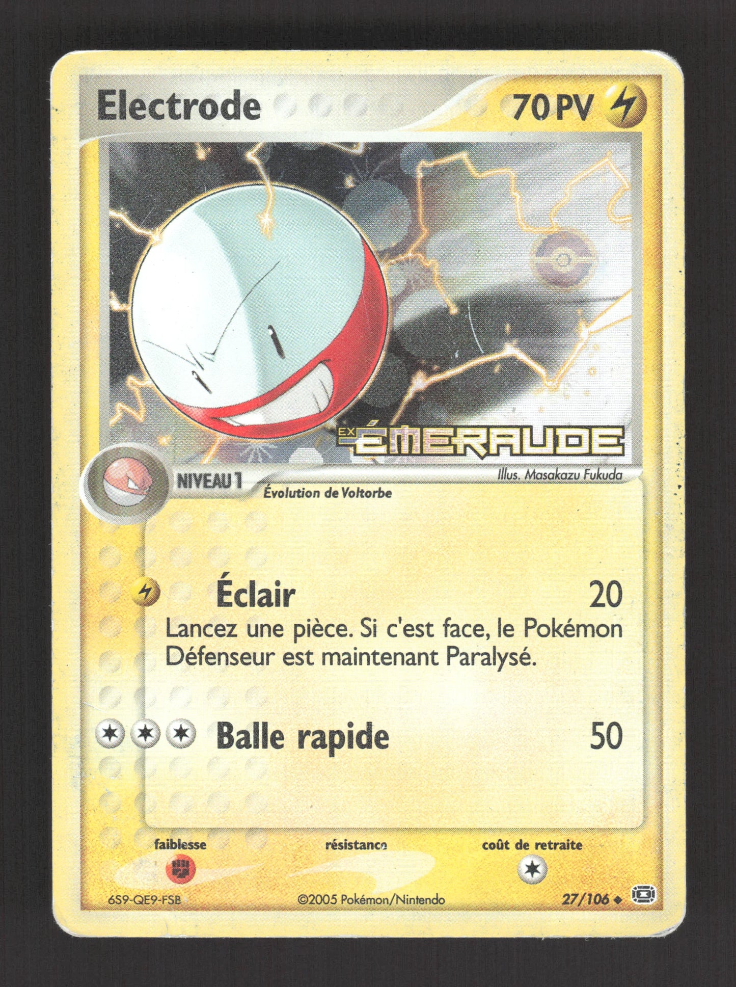 27/106 Electrode REVERSE STAMP - Émeraude