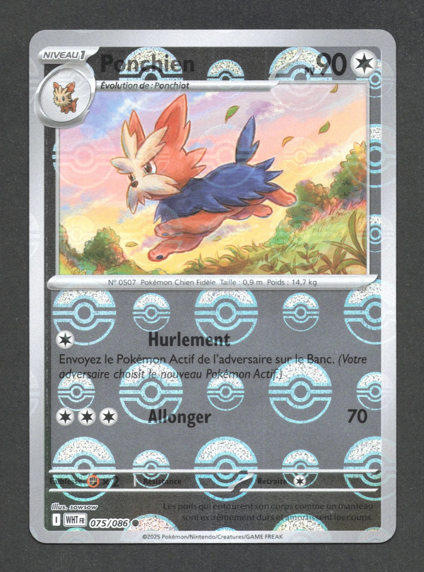 075/086 Ponchien POKEBALL - Flamme Blanche - Pokeball