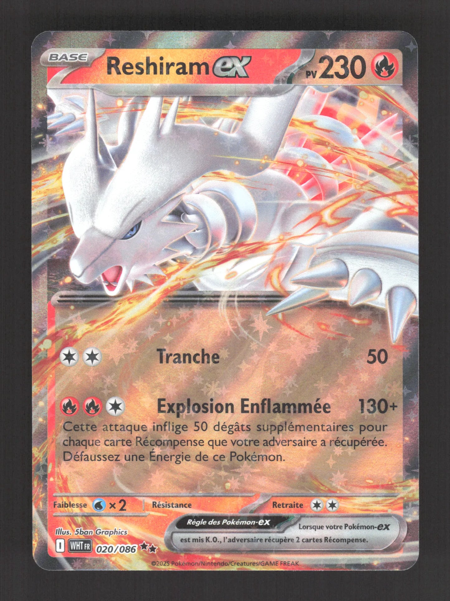 020/086 Reshiram EX - Flamme Blanche