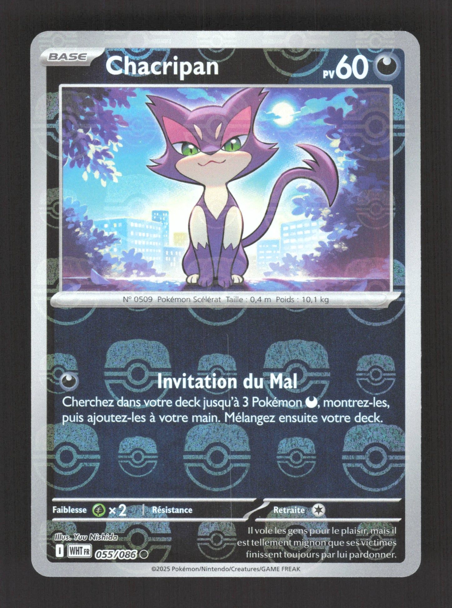 055/086 Chacripan MASTERBALL - Flamme Blanche