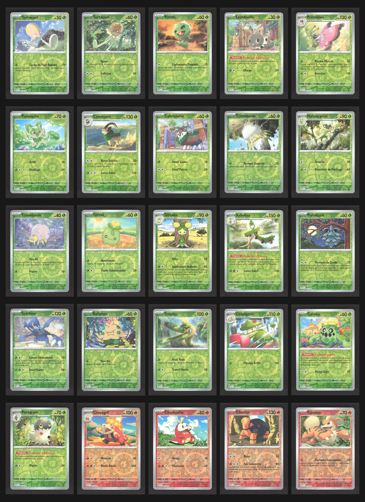 Lot de 135 Reverse EV1 (sans doublon)
