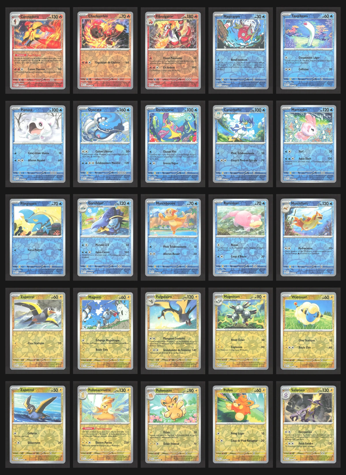 Lot de 135 Reverse EV1 (sans doublon)