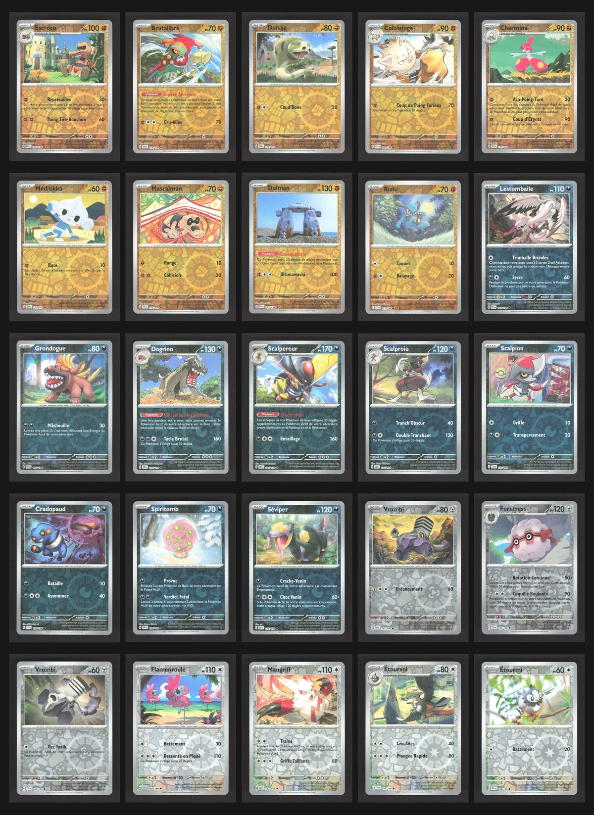 Lot de 135 Reverse EV1 (sans doublon)