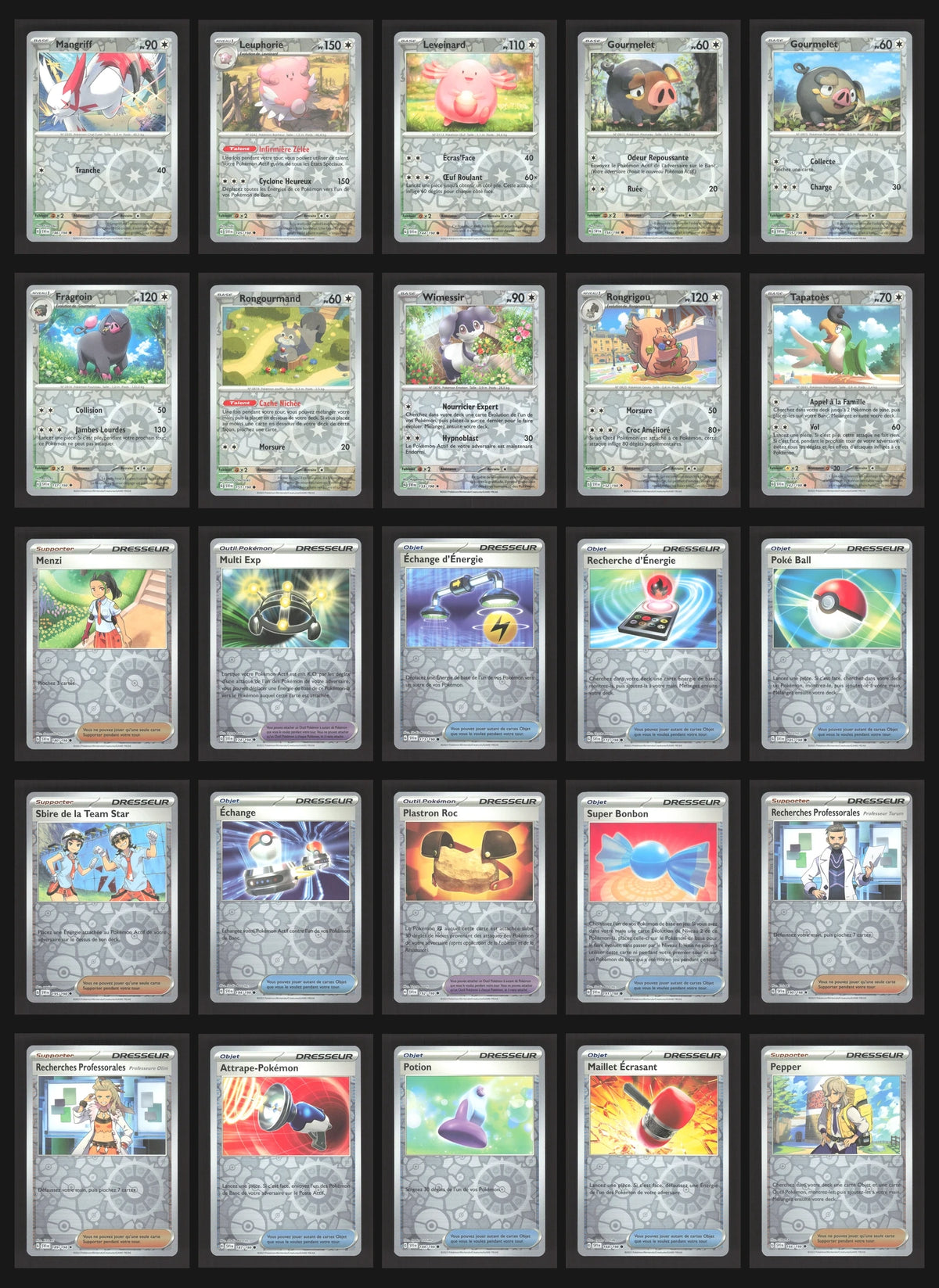 Lot de 135 Reverse EV1 (sans doublon)