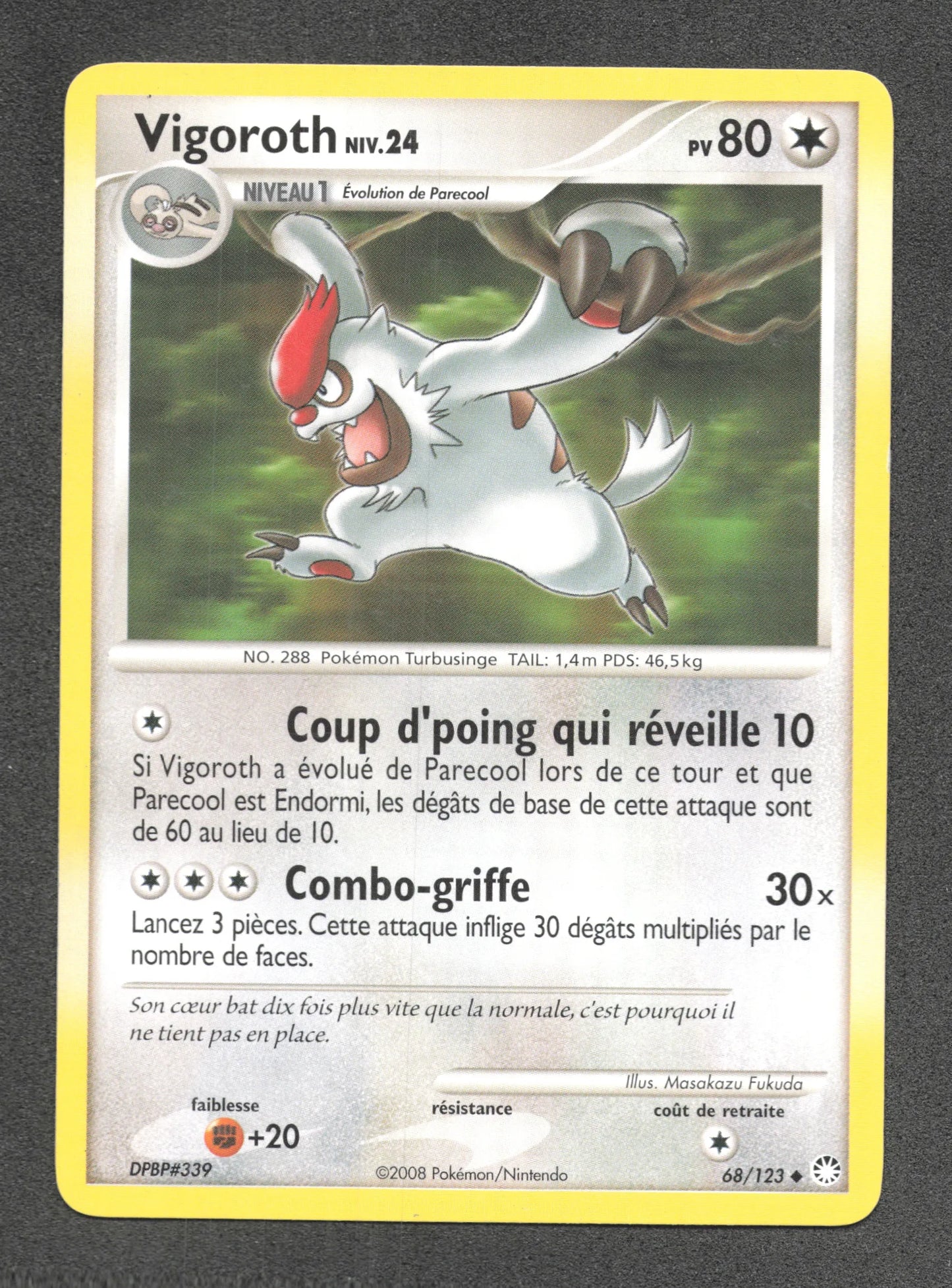 68/123 Vigoroth UNCO - Trésors Mystérieux