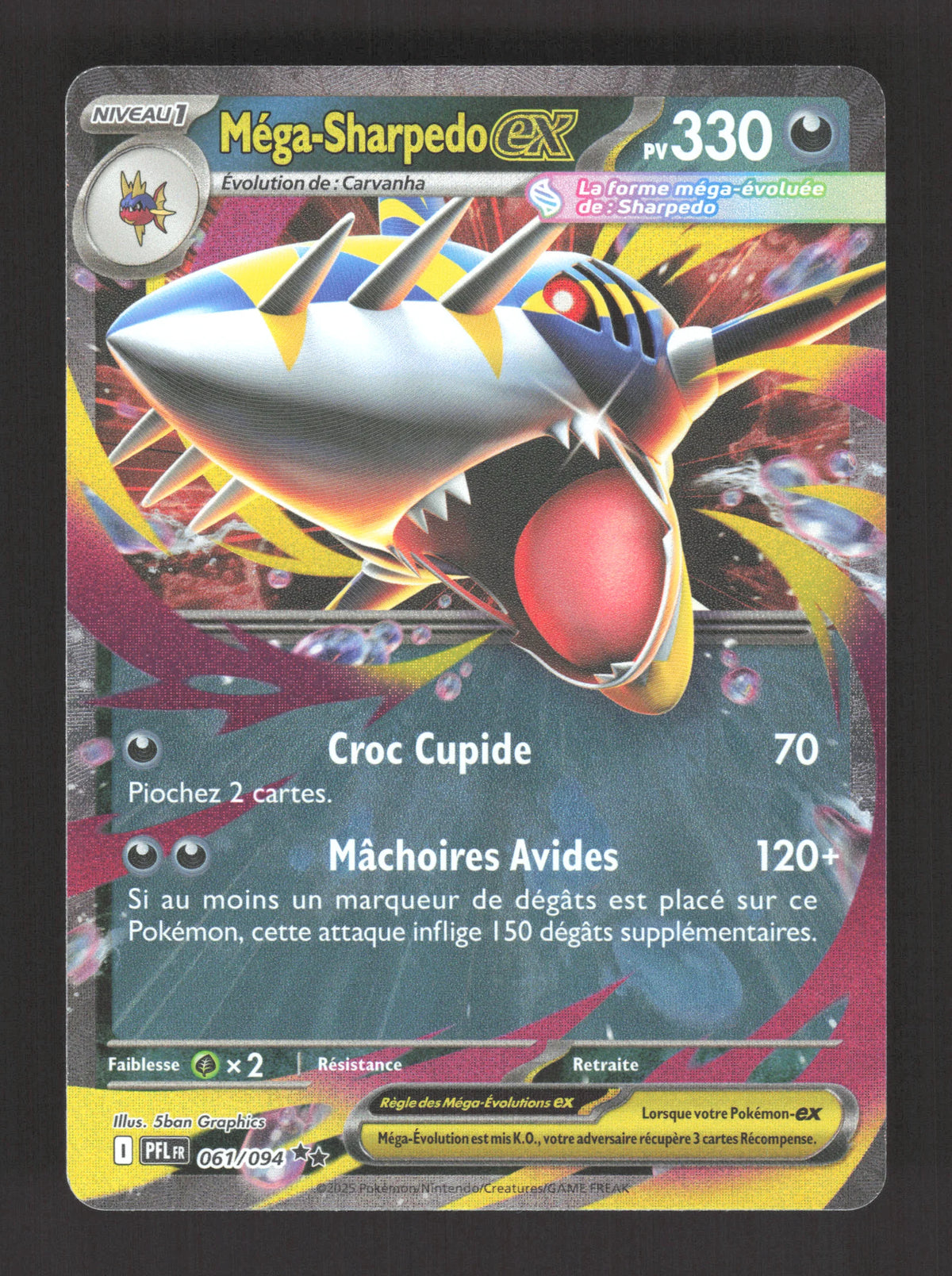 061/094 Mega Sharpedo EX - Flammes Fantasmagoriques