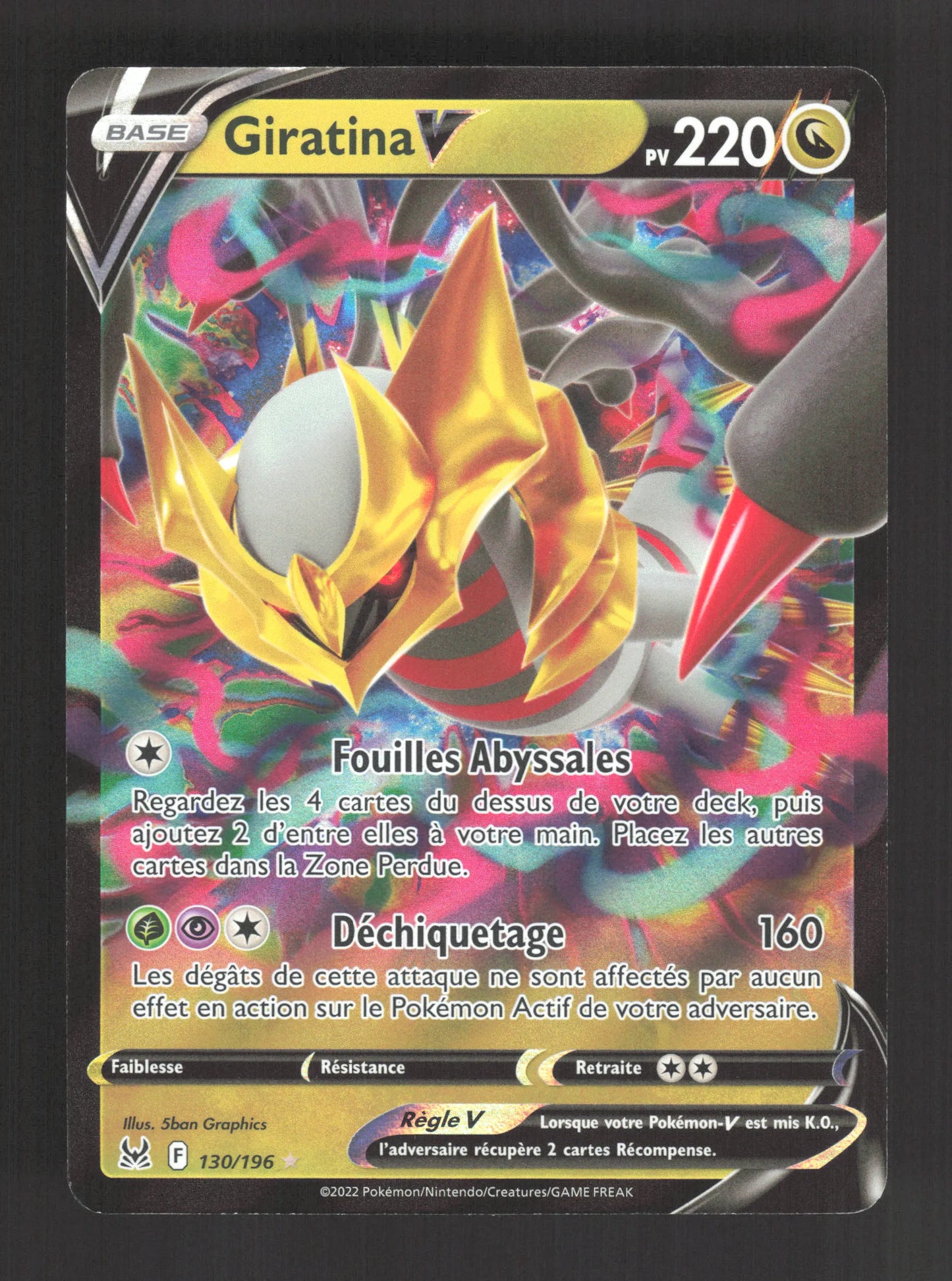 130/196 Giratina V - Origine Perdue