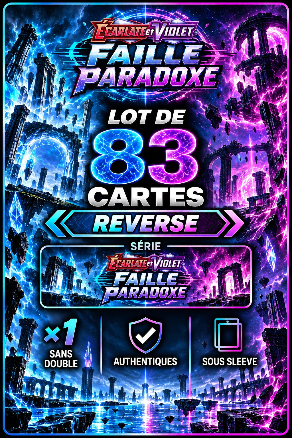 Lot de 83 Reverse EV4 (sans doublon)