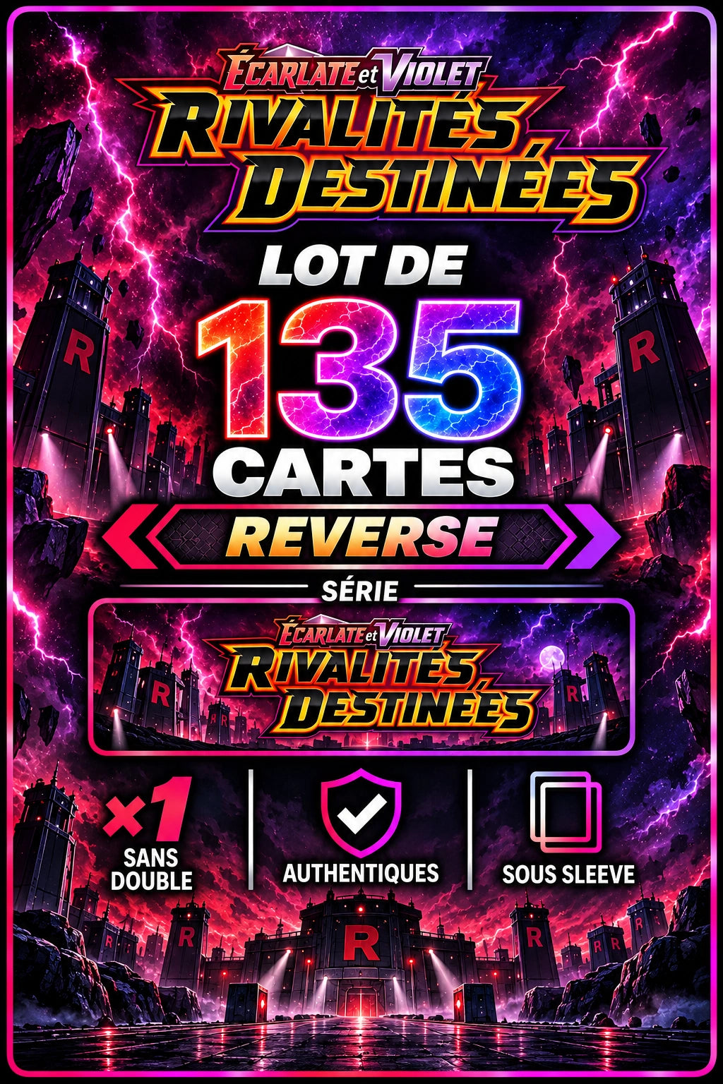 Lot de 135 Reverse EV10 (sans doublon)