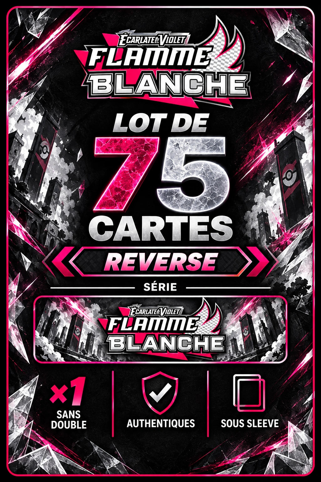 Lot de 75 Reverse EV10.5 WHT (sans doublon)