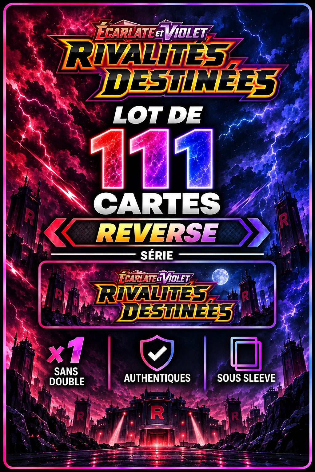 Lot de 111 Reverse EV10 (sans doublon)