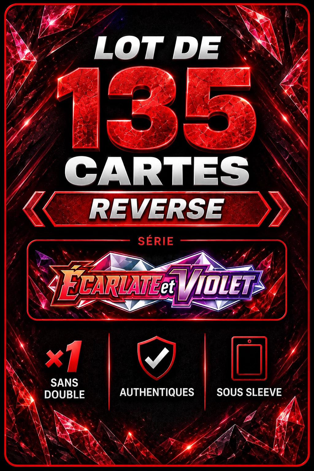 Lot de 135 Reverse EV1 (sans doublon)
