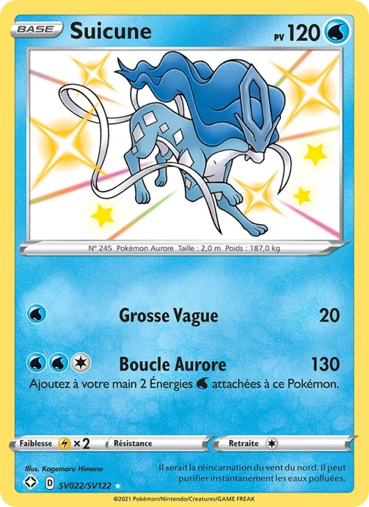 SV022/SV122 Suicune SHINY - Destinées Radieuses