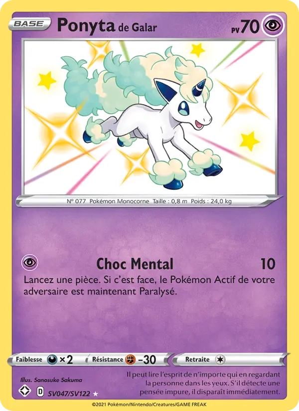 SV047/SV122 Ponyta SHINY - Destinées Radieuses