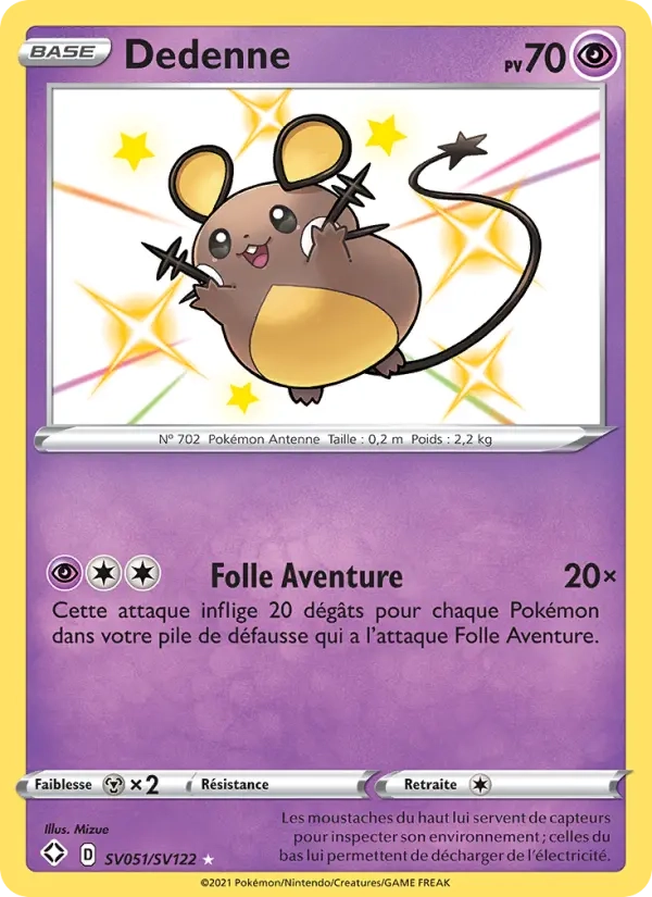 SV051/SV122 Dedenne SHINY - Destinées Radieuses
