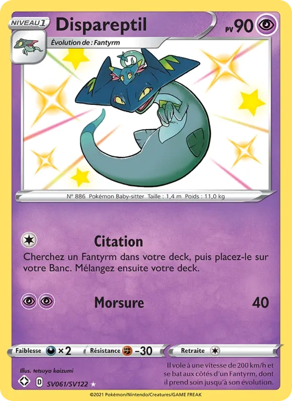 SV061/SV122 Dispareptil SHINY - Destinées Radieuses