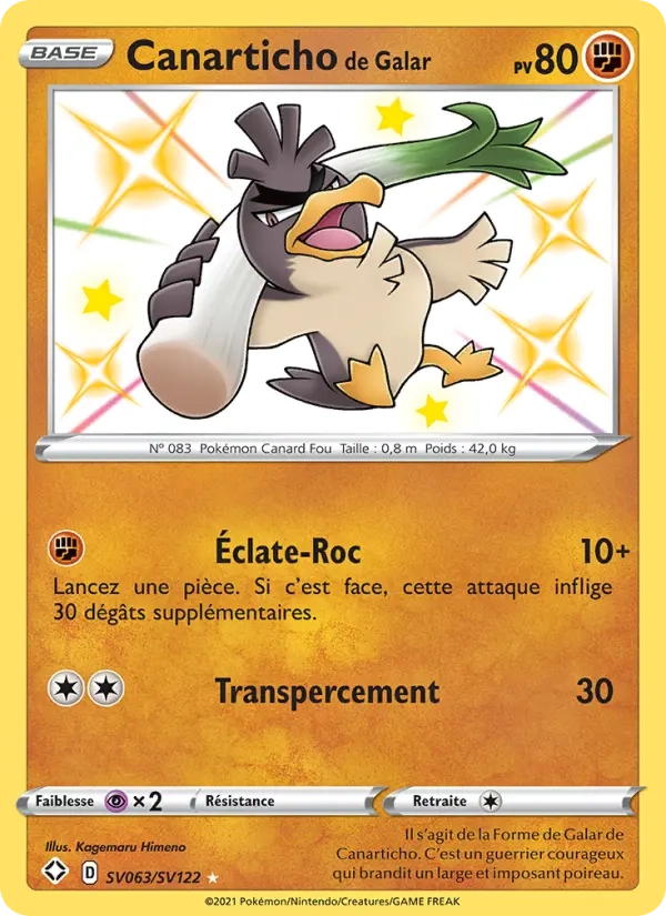 SV063/SV122 Canarticho SHINY - Destinées Radieuses