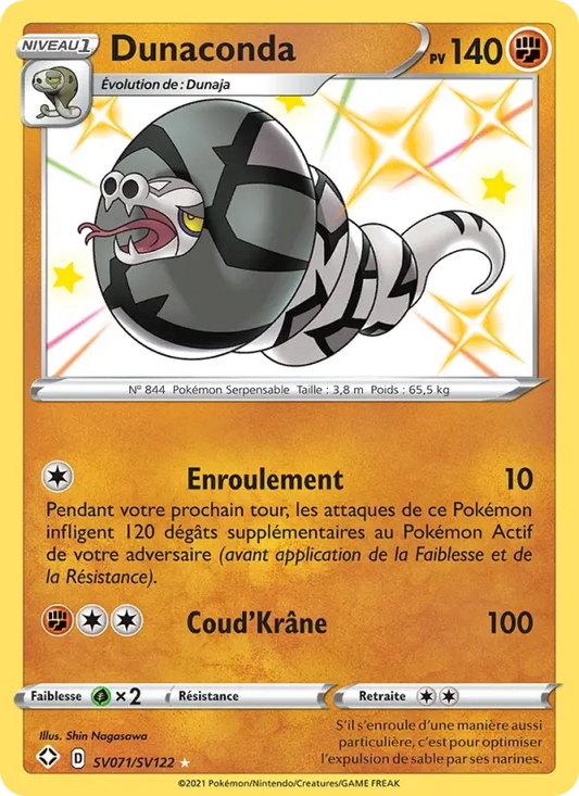 SV071/SV122 Dunaconda SHINY - Destinées Radieuses