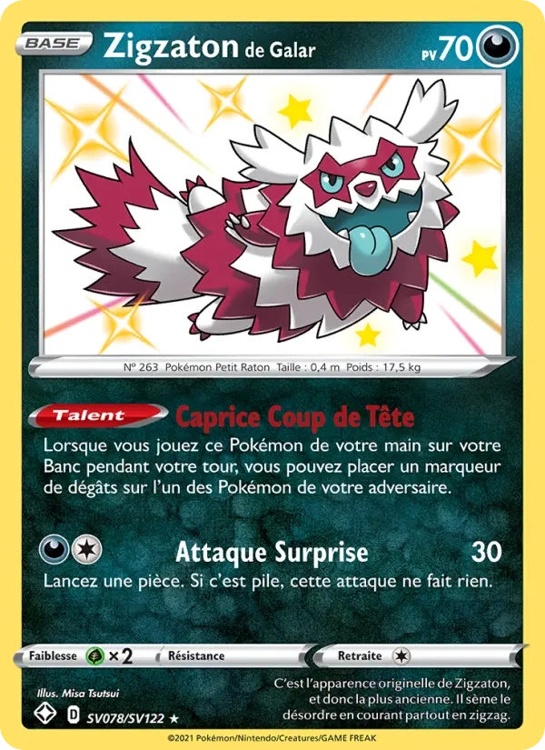 SV078/SV122 Zigzaton SHINY - Destinées Radieuses