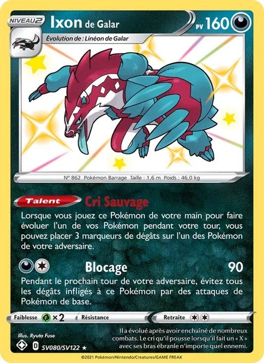 SV080/SV122 Ixon de Galar SHINY - Destinées Radieuses