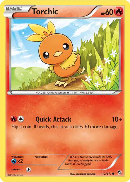 12/111 Torchic REVERSE STAMP - Anglais