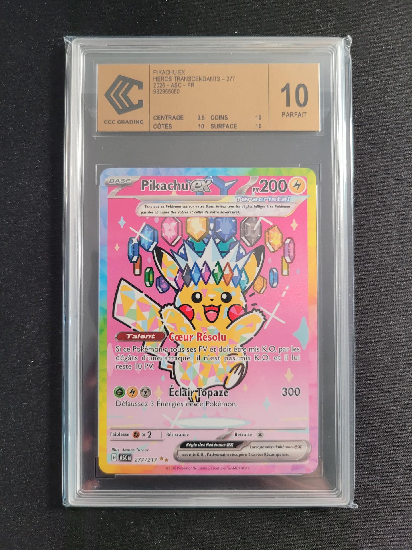 277/217 Pikachu EX - Cartes Gradées