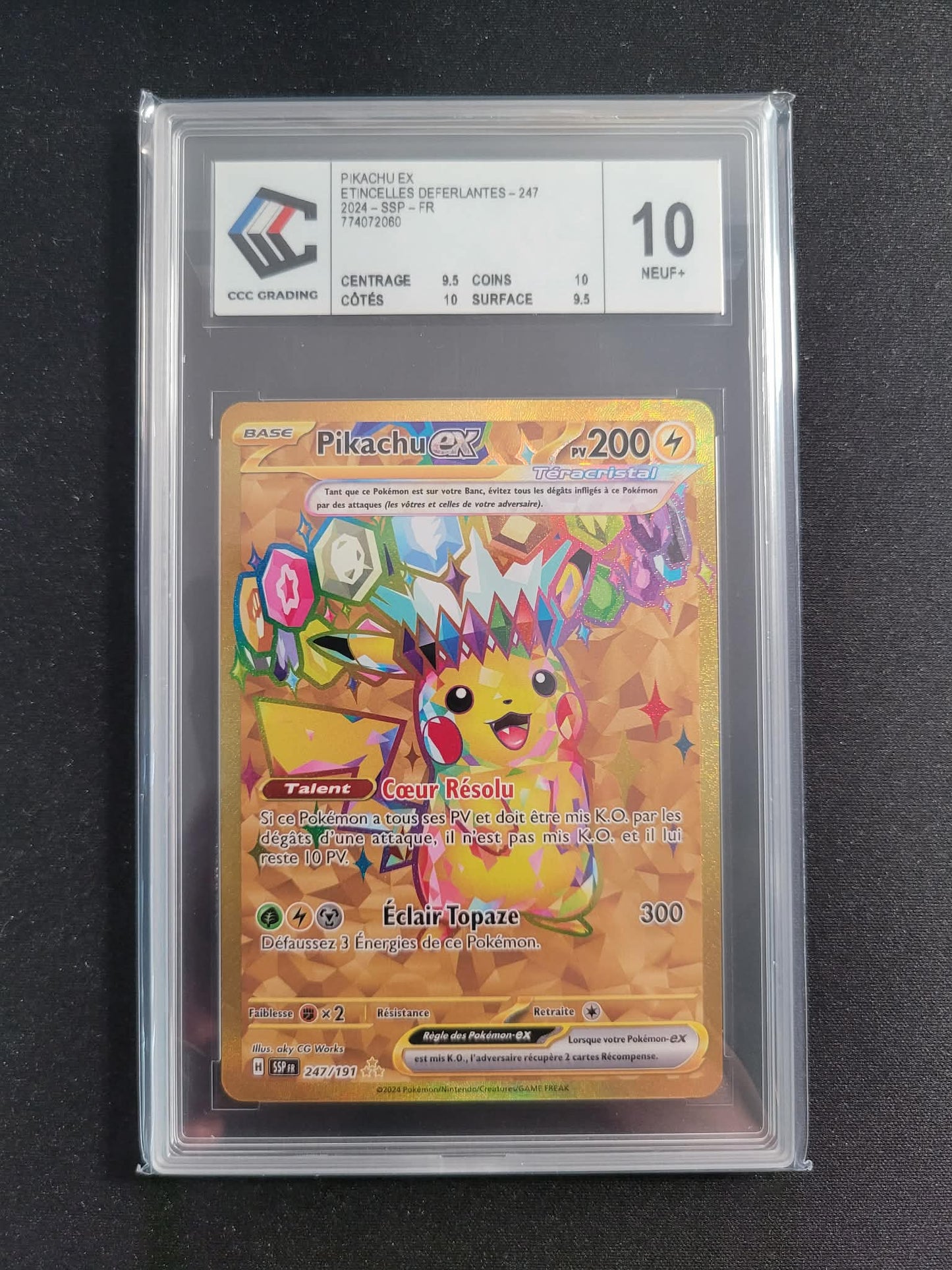 247/191 Pikachu EX - Cartes Gradées